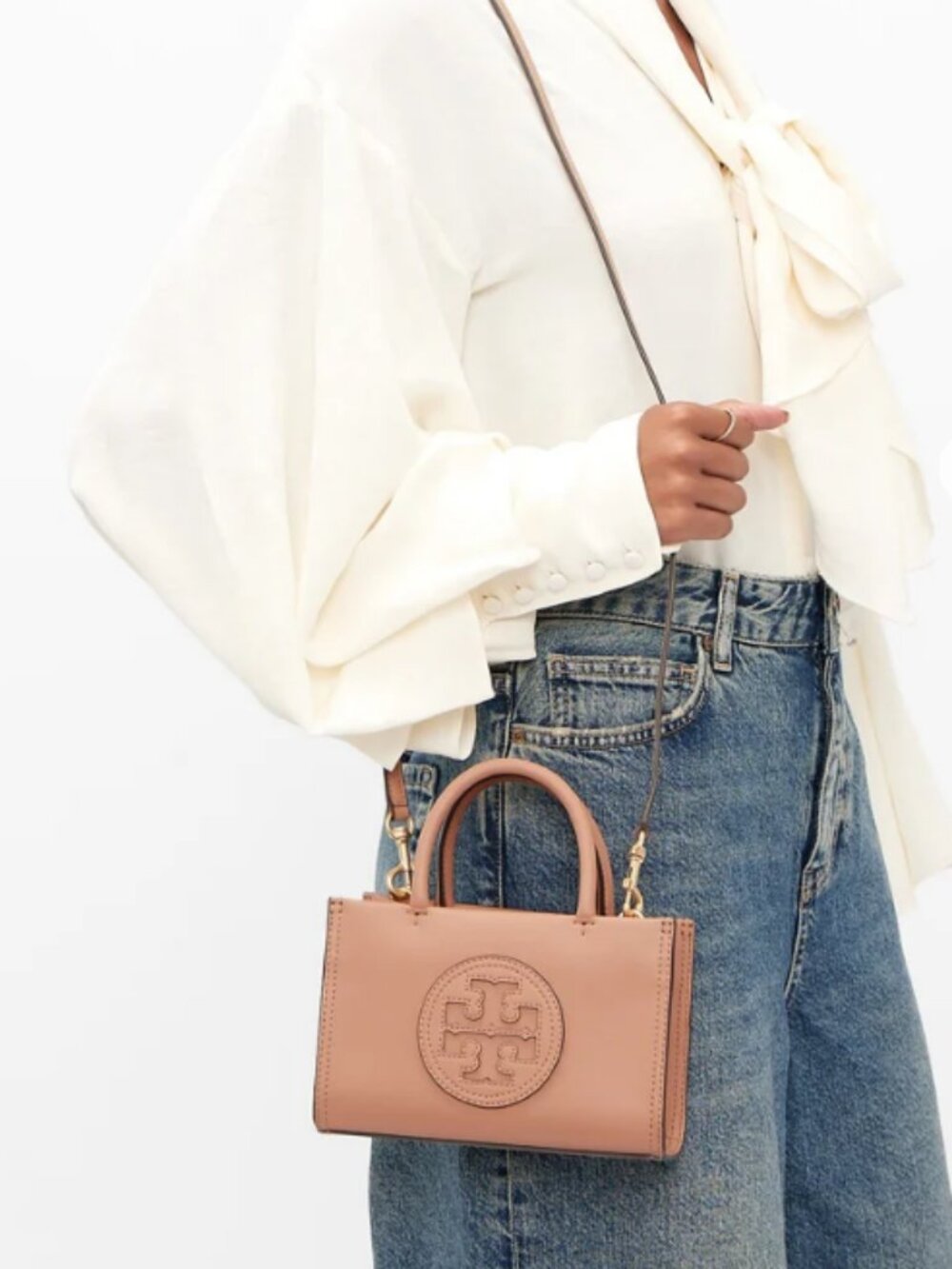 Tory Burch Mini Ella Eco Tote Wickerwork